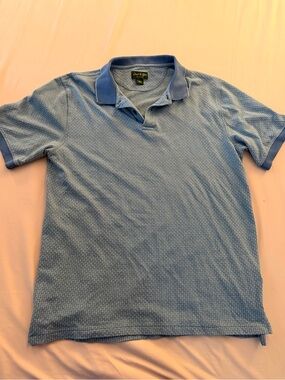 Taylor Light Blue Polo with Contrast Collar